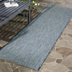 COURTYARD, NAVY / GREY, 2'-3" X 12', Area Rug, CY8022-36821-212