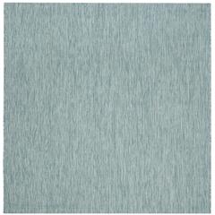 COURTYARD, AQUA / AQUA, 6'-7" X 6'-7" Square, Area Rug, CY8520-37122-7SQ
