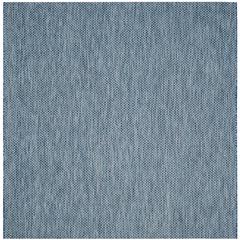 COURTYARD, NAVY / GREY, 6'-7" X 6'-7" Square, Area Rug, CY8521-36821-7SQ