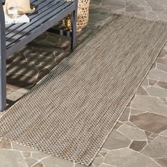 COURTYARD, NATURAL / BLACK, 2'-3" X 12', Area Rug, CY8521-37312-212