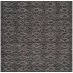 COURTYARD, BLACK / BLACK, 6'-7" X 6'-7" Square, Area Rug
