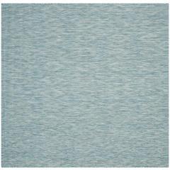 COURTYARD, AQUA / AQUA, 6'-7" X 6'-7" Square, Area Rug, CY8522-37122-7SQ