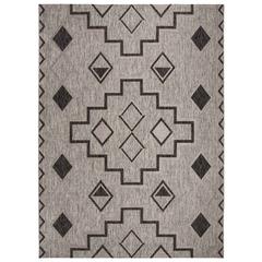 COURTYARD, GREY / BLACK, 9' X 12', Area Rug, CY8533-37612-9