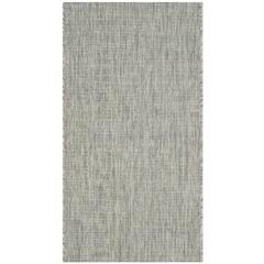 COURTYARD, GREY / TURQUOISE, 2'-7" X 5', Area Rug