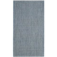 COURTYARD, BLUE / LIGHT GREY, 2'-7" X 5', Area Rug
