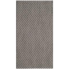 COURTYARD, BLACK / LIGHT GREY, 2'-7" X 5', Area Rug