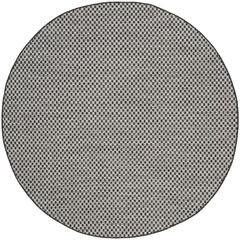 COURTYARD, BLACK / LIGHT GREY, 6'-7" X 6'-7" Round, Area Rug