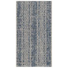COURTYARD, LIGHT GREY / BLUE, 2'-7" X 5', Area Rug, CY8736-36812-3