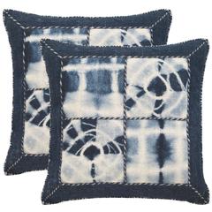 DIP-DYE QUARTRE PATCH PILLOW, DEC550B-2424-SET2