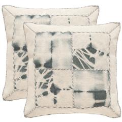 DIP-DYE QUARTRE PATCH PILLOW, DEC550D-2424-SET2