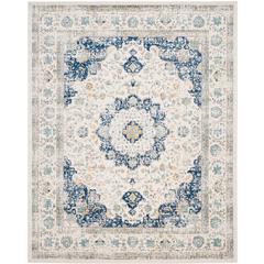 EVOKE, IVORY / BLUE, 11' X 15', Area Rug, EVK220C-1115