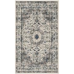 EVOKE, IVORY / GREY, 2'-2" X 5', Area Rug