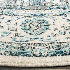 EVOKE, IVORY / GREY, 3' X 3' Round, Area Rug