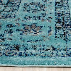 EVOKE, LIGHT BLUE / LIGHT BLUE, 9' X 12', Area Rug