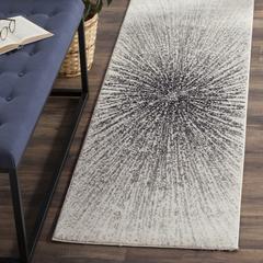 EVOKE, BLACK / IVORY, 2'-2" X 13', Area Rug