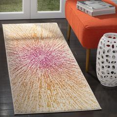 EVOKE, FUCHSIA / CREAM, 2'-2" X 7', Area Rug