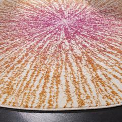 EVOKE, FUCHSIA / CREAM, 5'-1" X 5'-1" Round, Area Rug