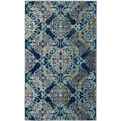 EVOKE, ROYAL / LIGHT BLUE, 3' X 5', Area Rug