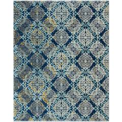 EVOKE, ROYAL / LIGHT BLUE, 9' X 12', Area Rug