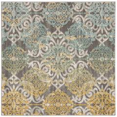 EVOKE, GREY / IVORY, 9' X 9' Square, Area Rug, EVK230D-9SQ
