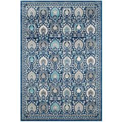 EVOKE, BLUE / IVORY, 4' X 6', Area Rug, EVK251C-4