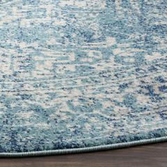 EVOKE, BLUE / IVORY, 9' X 9' Round, Area Rug