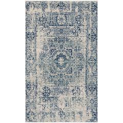 EVOKE, IVORY / BLUE, 2'-2" X 5', Area Rug, EVK260C-25