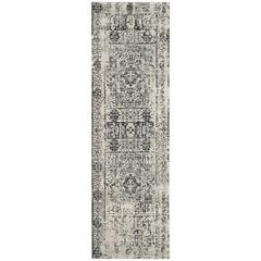 EVOKE, IVORY / BLACK, 2'-2" X 7', Area Rug