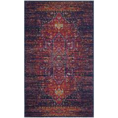 EVOKE, BLUE / FUCHSIA, 3' X 5', Area Rug, EVK275F-3