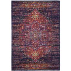 EVOKE, BLUE / FUCHSIA, 4' X 6', Area Rug, EVK275F-4