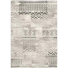 EVOKE, CREAM / DARK GREY, 5'-1" X 7'-6", Area Rug, EVK407C-5