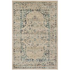 EVOKE, BEIGE / TURQUOISE, 4' X 6', Area Rug, EVK508F-4