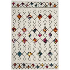 FIESTA SHAG, CREAM / MULTI, 5'-1" X 7'-6", Area Rug, FSG361A-5