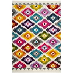 FIESTA SHAG, CREAM / MULTI, 5'-1" X 7'-6", Area Rug, FSG374A-5