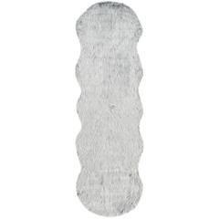 FAUX SHEEP SKIN, LIGHT GREY, 2'-6" X 8', Area Rug