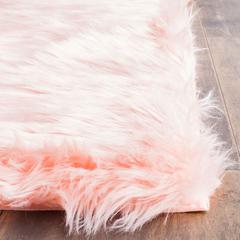 FAUX SHEEP SKIN, PINK, 2'-6" X 4', Area Rug