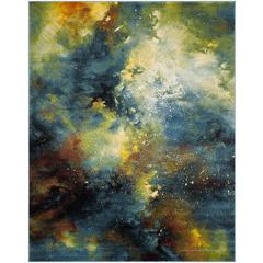 GALAXY, BLUE / MULTI, 9' X 12', Area Rug