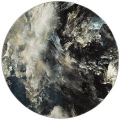 GLACIER, BLUE / MULTI, 6'-7" X 6'-7" Round, Area Rug, GLA123B-7R