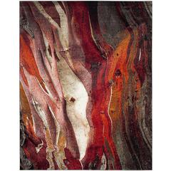 GLACIER, RED / MULTI, 9' X 12', Area Rug