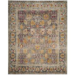 GRANADA, LIGHT GREY / MULTI, 9' X 12', Area Rug