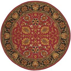HERITAGE, RED / GOLD, 6' X 6' Round, Area Rug, HG745Q-6R