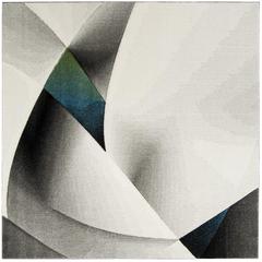 HOLLYWOOD, GREY / TEAL, 6'-7" X 6'-7" Square, Area Rug, HLW713D-7SQ