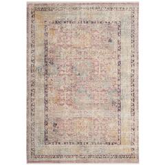 ILLUSION, ROSE / LIGHT GREY, 4' X 4' Square, Area Rug