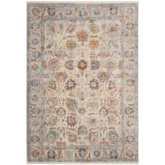 ILLUSION, CREAM / PURPLE, 4' X 4' Square, Area Rug