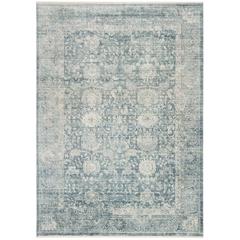 ILLUSION, BLUE / IVORY, 4' X 4' Square, Area Rug