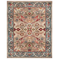 KASHAN, TAUPE / BLUE, 9' X 12', Area Rug