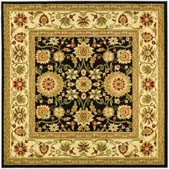 LYNDHURST, BLACK / IVORY, 8' X 8' Square, Area Rug, LNH212A-8SQ