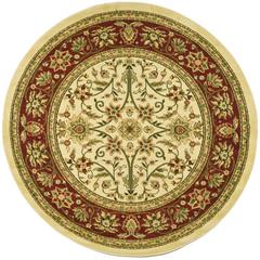 LYNDHURST, IVORY / RED, 8' X 8' Round, Area Rug, LNH212K-8R
