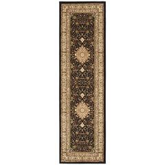 LYNDHURST, BLACK / IVORY, 2'-3" X 12', Area Rug, LNH213A-212