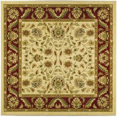 LYNDHURST, IVORY / RED, 8' X 8' Square, Area Rug, LNH215A-8SQ